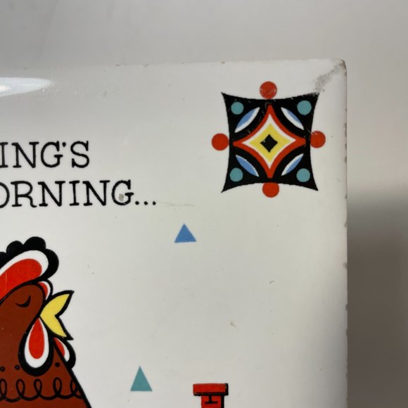 Berggren Trayner Tile Trivet Every Morning Is A Beautiful Morning Rooster Vtg 64 - Picture 5 of 15